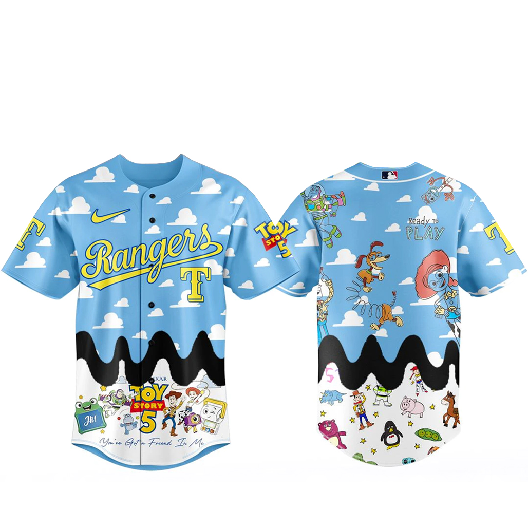 Texas Rangers x Toy Story 5 Baseball Jersey Version 1 1 Texas Rangers x Toy Story 5 Baseball Jersey Version 1