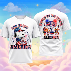 The 250th Liberty Celebration Snoopy Patriotic Heritage T-Shirt