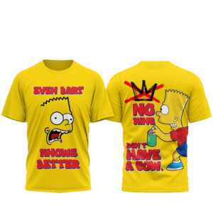 The Simpsons 2026 Even Bart Knows Better T-Shirt