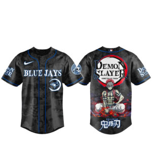 Toronto Blue Jays x Akaza Demon Slayer Night Baseball Jersey