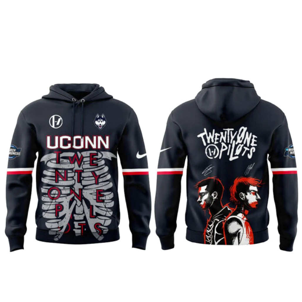 UConn Huskies x Twenty One Pilots 2026 NCAA March Madness Music Festival Shirt 2 UConn Huskies x Twenty One Pilots 2026 NCAA March Madness Music Festival Hoodie