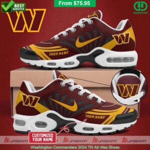 Custom Name Washington Commanders 2026 Air Max Shoes Air Cushion Sneakers