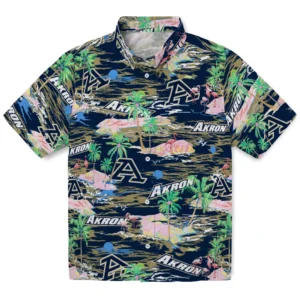 Akron Zips Flamingo Retreat 2026 Hawaiian Shirt