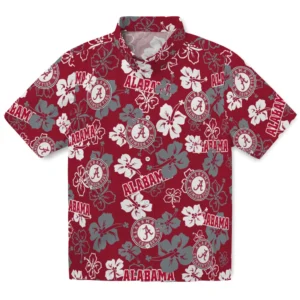 Alabama Tide Hibiscus Bloom Hawaiian Shirt