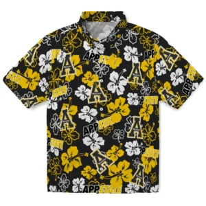 Appalachian State Mountaineers Hibiscus Bloom Hawaiian Shirt