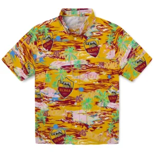 AS Roma Flamingo Retreat 2026 Hawaiian Shirt