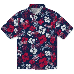 Atlanta Braves Hibiscus Bloom Hawaiian Shirt