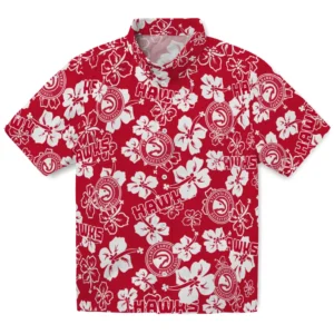 Atlanta Hawks Hibiscus Bloom Hawaiian Shirt