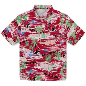 Ball State Cardinals Flamingo Retreat 2026 Hawaiian Shirt