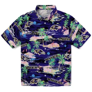 Baltimore Ravens Flamingo Retreat 2026 Hawaiian Shirt