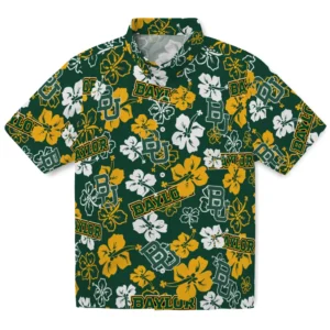 Baylor Bears Hibiscus Bloom Hawaiian Shirt