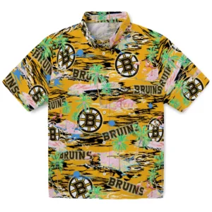 Boston Bruins Flamingo Retreat 2026 Hawaiian Shirt