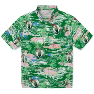 Boston Celtics Flamingo Retreat 2026 Hawaiian Shirt