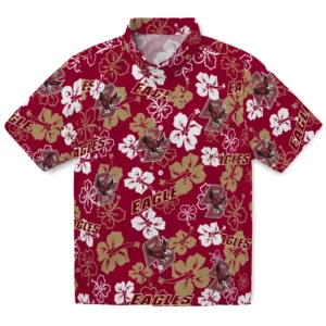 Boston College Eagles Hibiscus Bloom Hawaiian Shirt