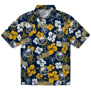 Buffalo Sabres Hibiscus Bloom Hawaiian Shirt