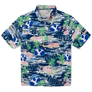 BYU Cougars Flamingo Retreat 2026 Hawaiian Shirt