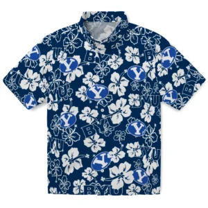 BYU Cougars Hibiscus Bloom Hawaiian Shirt