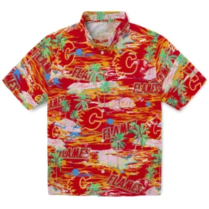 Calgary Flames Flamingo Retreat 2026 Hawaiian Shirt