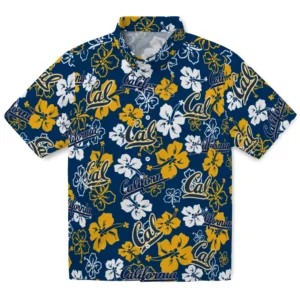 California Golden Bears Hibiscus Bloom Hawaiian Shirt