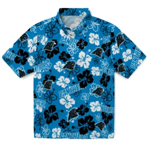 Carolina Panthers Hibiscus Bloom Hawaiian Shirt