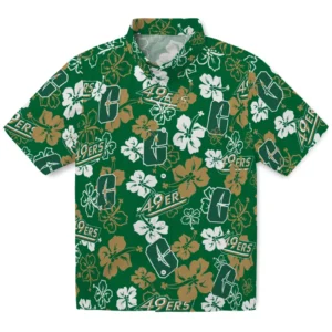 Charlotte 49ers Hibiscus Bloom Hawaiian Shirt