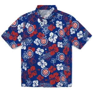 Chicago Cubs Hibiscus Bloom Hawaiian Shirt