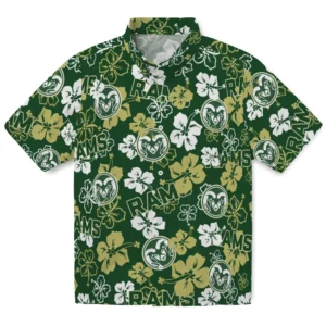 Colorado State Rams Hibiscus Bloom Hawaiian Shirt
