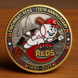 Cincinnati Reds 135Th Anniversary Commemorative Coin Mlb Collectible Gift