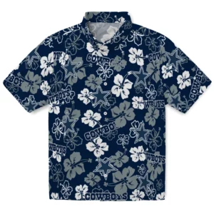 Dallas Cowboys Hibiscus Bloom Hawaiian Shirt