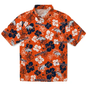 Denver Broncos Hibiscus Bloom Hawaiian Shirt