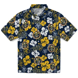 Denver Nuggets Hibiscus Bloom Hawaiian Shirt
