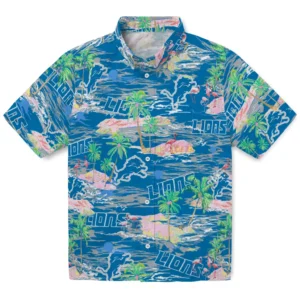 Detroit Lions Flamingo Retreat 2026 Hawaiian Shirt