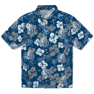 Drake Bulldogs Hibiscus Bloom Hawaiian Shirt