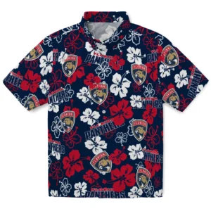 Florida Panthers Hibiscus Bloom Hawaiian Shirt