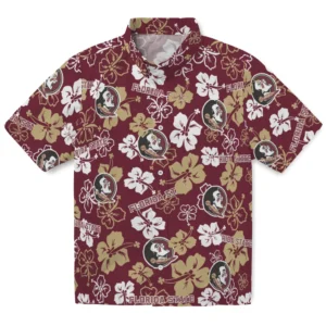 Florida State Seminoles Hibiscus Bloom Hawaiian Shirt