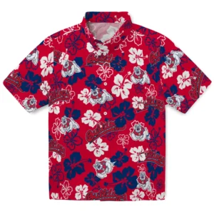 Fresno State Bulldogs Hibiscus Bloom Hawaiian Shirt