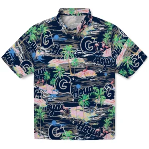 Georgetown Hoyas Flamingo Retreat 2026 Hawaiian Shirt
