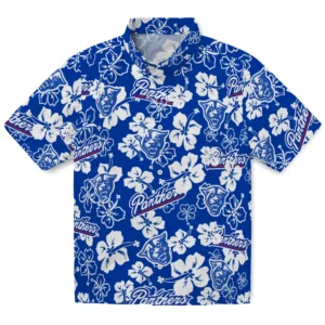 Georgia State Panthers Hibiscus Bloom Hawaiian Shirt