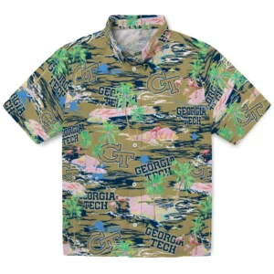 Georgia Tech Yellow Jackets Flamingo Retreat 2026 Hawaiian Shirt