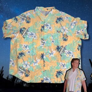 Izod Saltwater Dockside Chambray Floral Hawaiian Shirt Best Father's Day Gifts For Dad