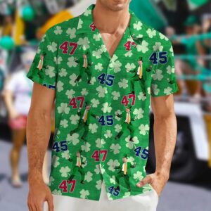 Dancing 45 47 Shamrock Hawaiian Shirt Funny 2026 Shirt St Patrick's Day Gifts