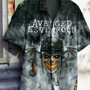 Avenged Sevenfold Merch Avenged Sevenfold Skull Hawaiian Shirt Best Father's Day Gifts For Dad