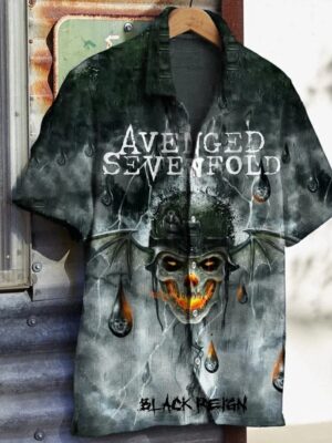 Avenged Sevenfold Merch Avenged Sevenfold Skull Hawaiian Shirt Best Father's Day Gifts For Dad