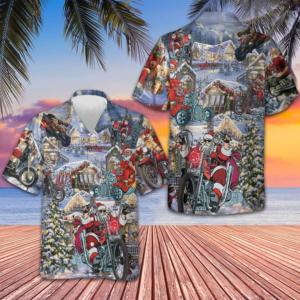 Christmas Santa Claus Racing Hawaiian Shirt 2026 Xmas Unique Shirt Gifts For Him
