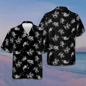 Smoke Black And White Pattern Hawaiian Shirt Men's Summer Button Up Shirts Gifts For Smokers