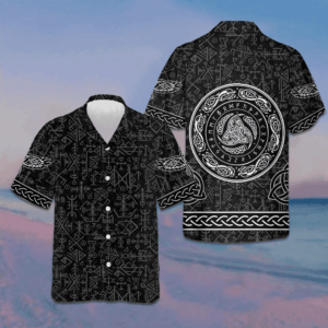 Ethnic Norse Seamless Pattern Hawaiian Shirt Men's Hawaiian Button Up Shirts Gifts For Him
