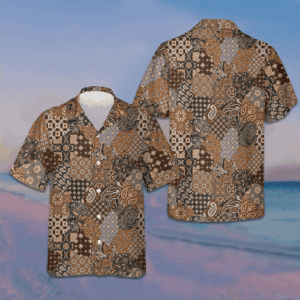 Paisley Geometric Pattern Hawaiian Shirt Tropical Button Down Gift For Him