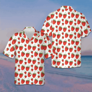 Strawberries Hawaiian Shirt Button Up Summer Shirts For Men Gifts For Strawberry Lovers