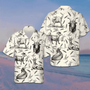 Goat Farm Lovers Hawaiian Shirt Men's Beach Shirts Button Up Gifts For Father