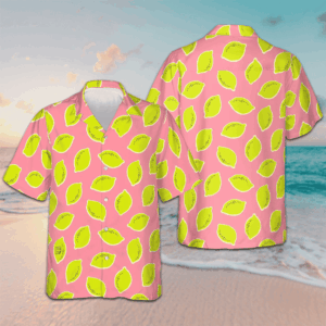Lemon Pinky Hawaiian Shirt Men's Short Sleeve Summer Shirts Gifts For Stepson